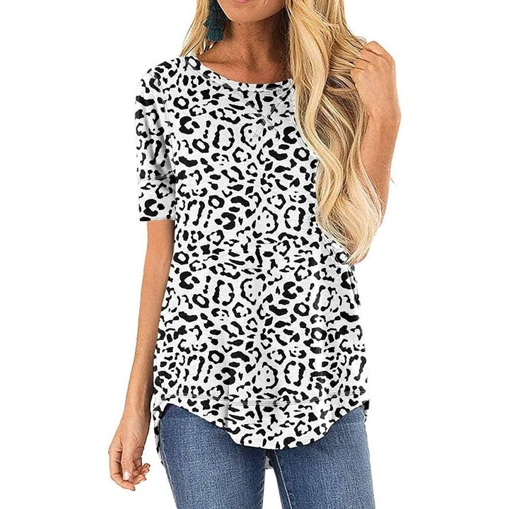 Women Long Sleeve Side Split Casual Loose Tunic Top Image 4