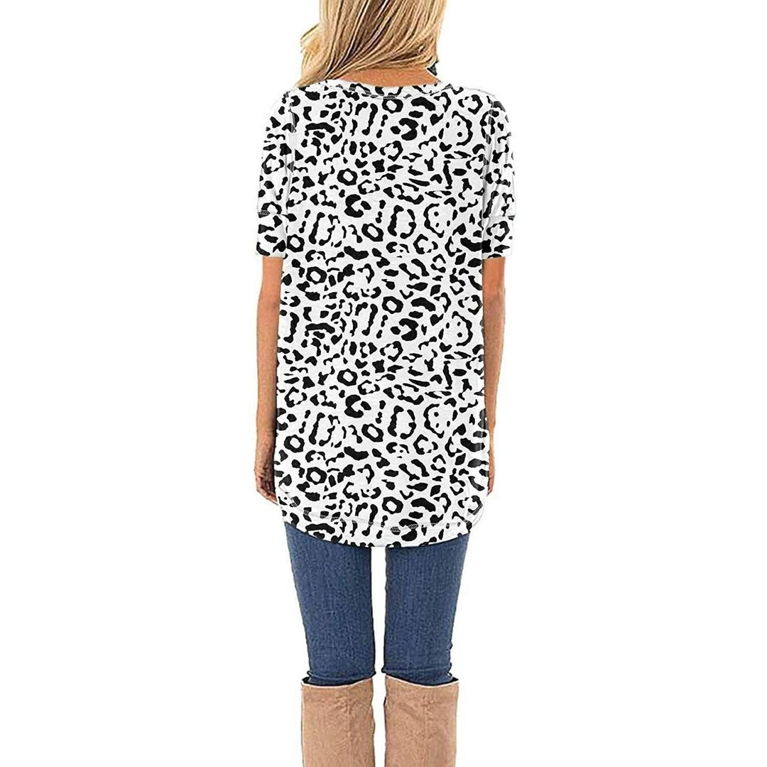 Women Long Sleeve Side Split Casual Loose Tunic Top Image 6