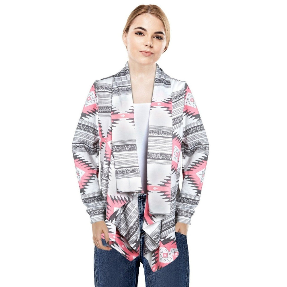 Women Open Front Long Sleeve Cardigan Image 2