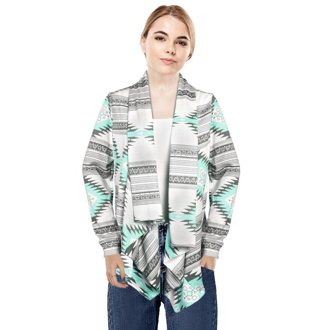 Women Open Front Long Sleeve Cardigan Image 3