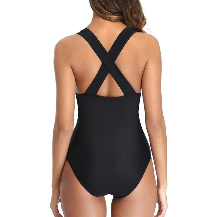 Women One Piece Plunge V Neck Monokini Sexy Hollow Out Swimsuit Image 10