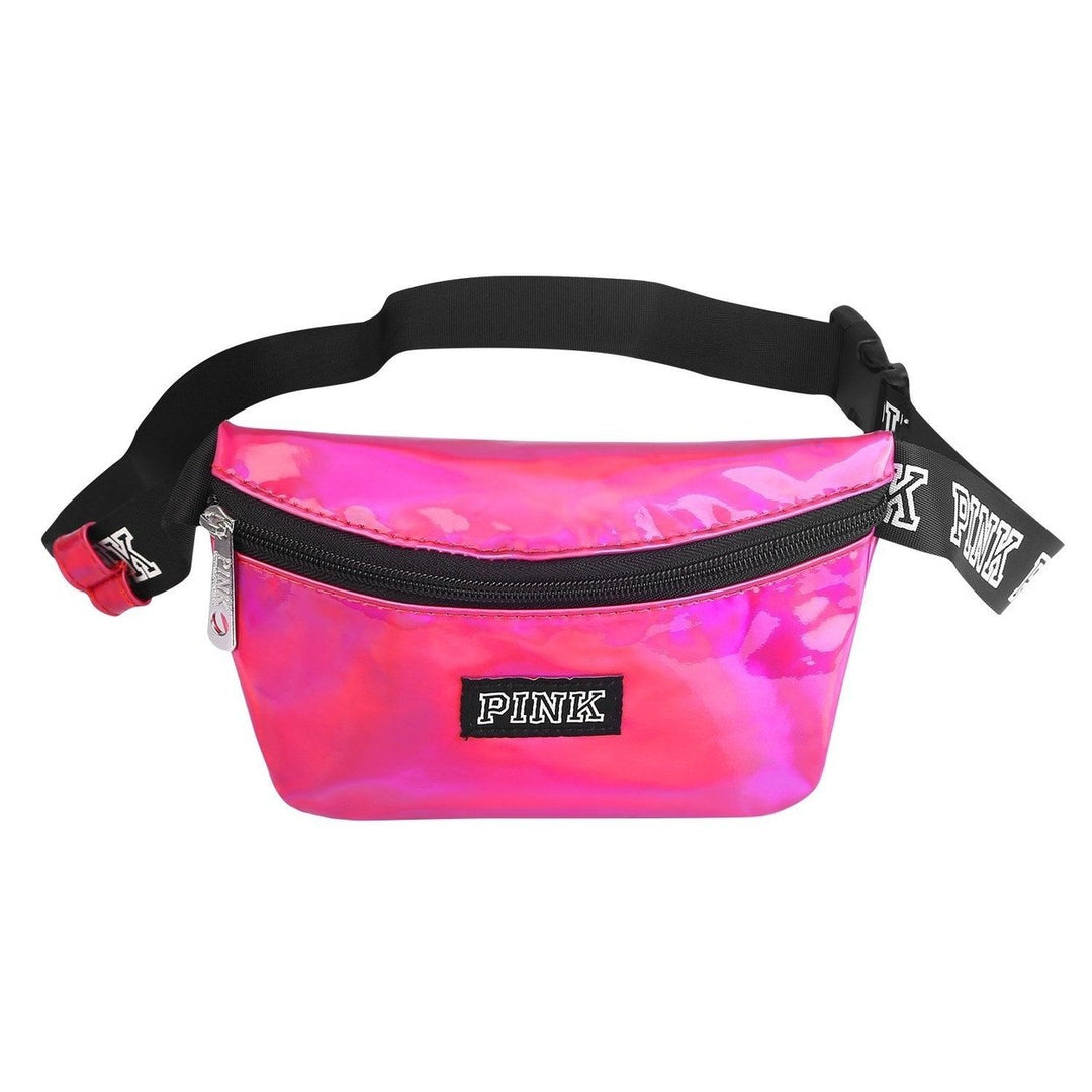 Women Shiny Leather Waist Pack Bag Image 3