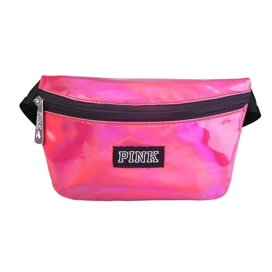 Women Shiny Leather Waist Pack Bag Image 11