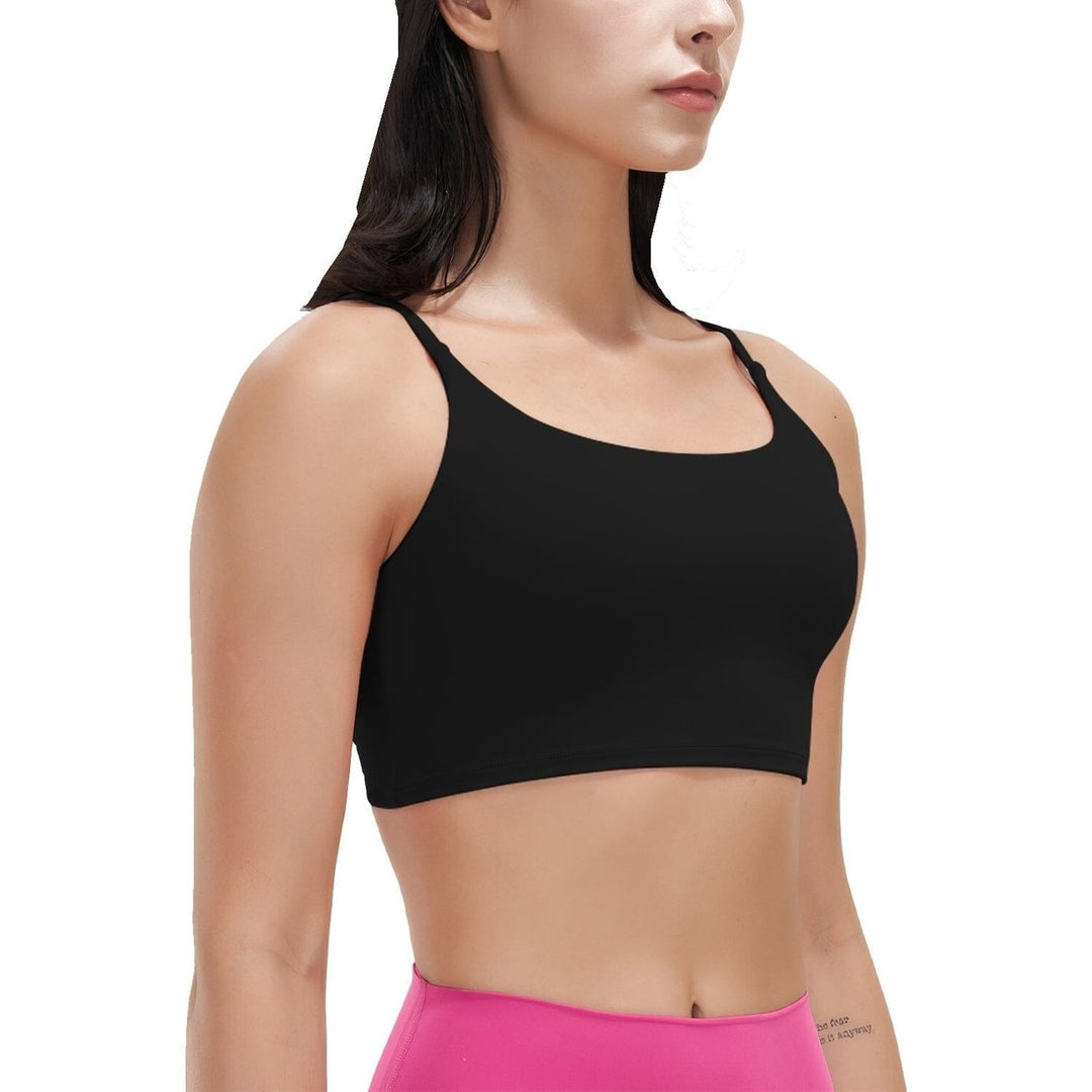 Women Strap Sport Bras Padded Strappy Tank Tops Image 2