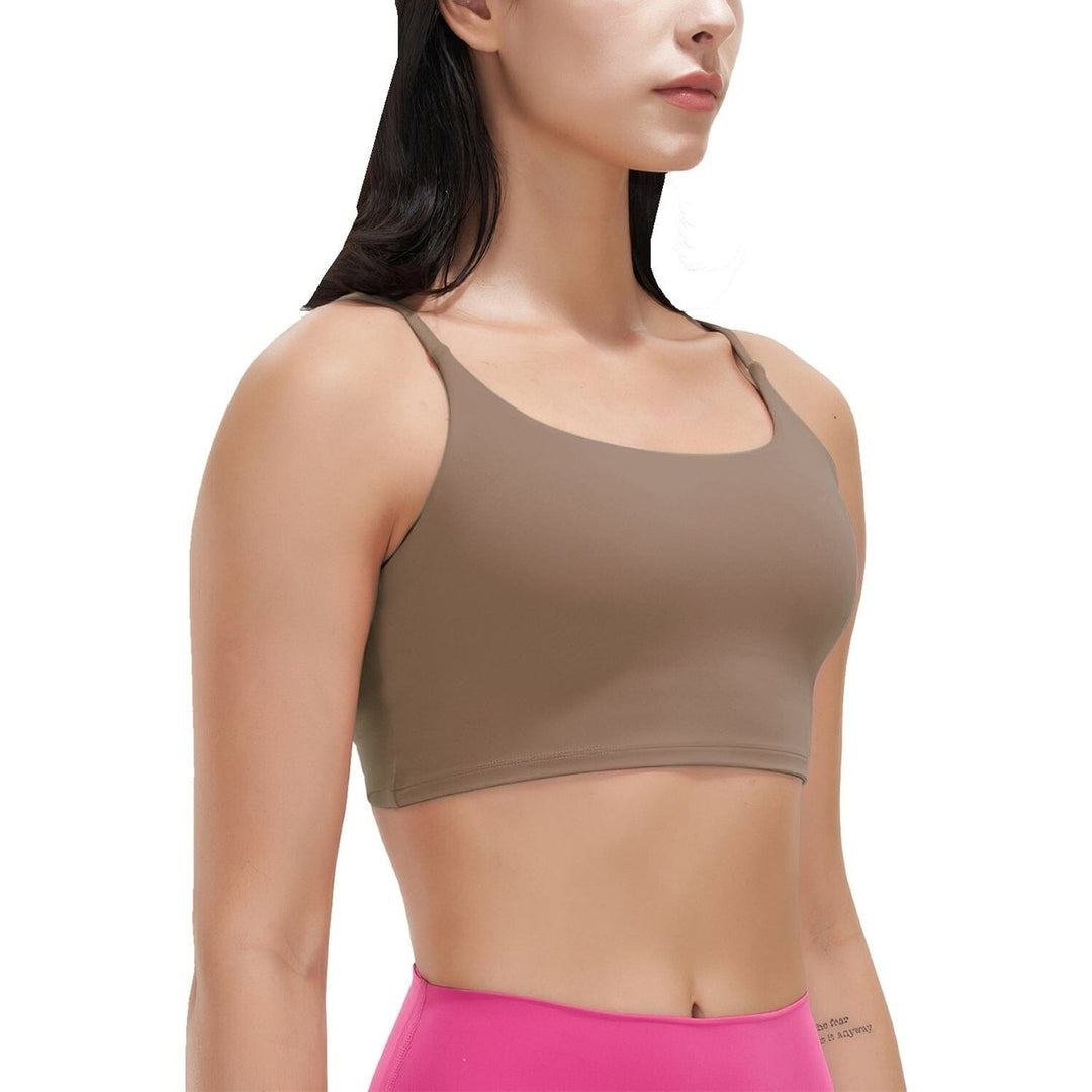 Women Strap Sport Bras Padded Strappy Tank Tops Image 4