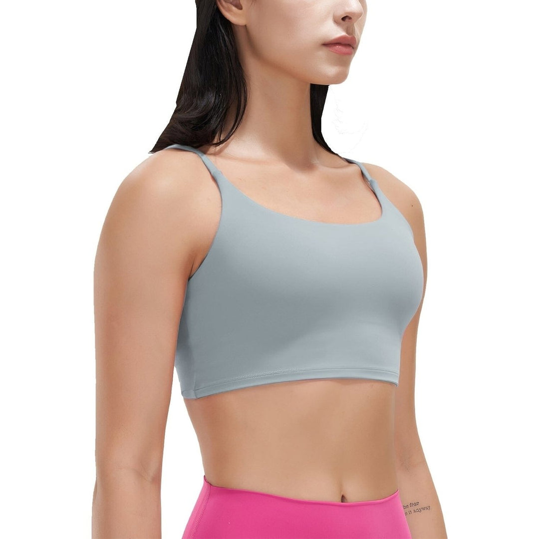 Women Strap Sport Bras Padded Strappy Tank Tops Image 4