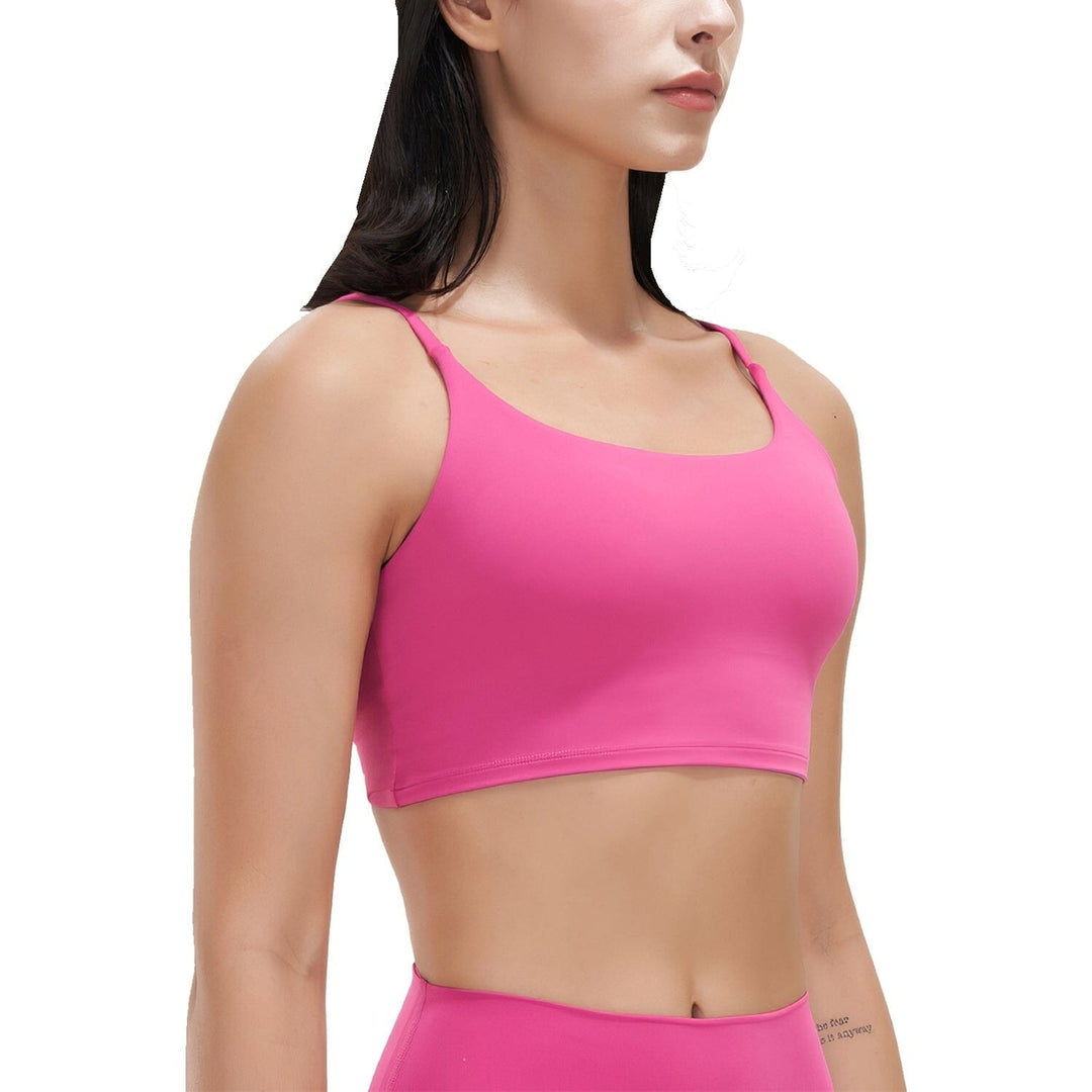 Women Strap Sport Bras Padded Strappy Tank Tops Image 6