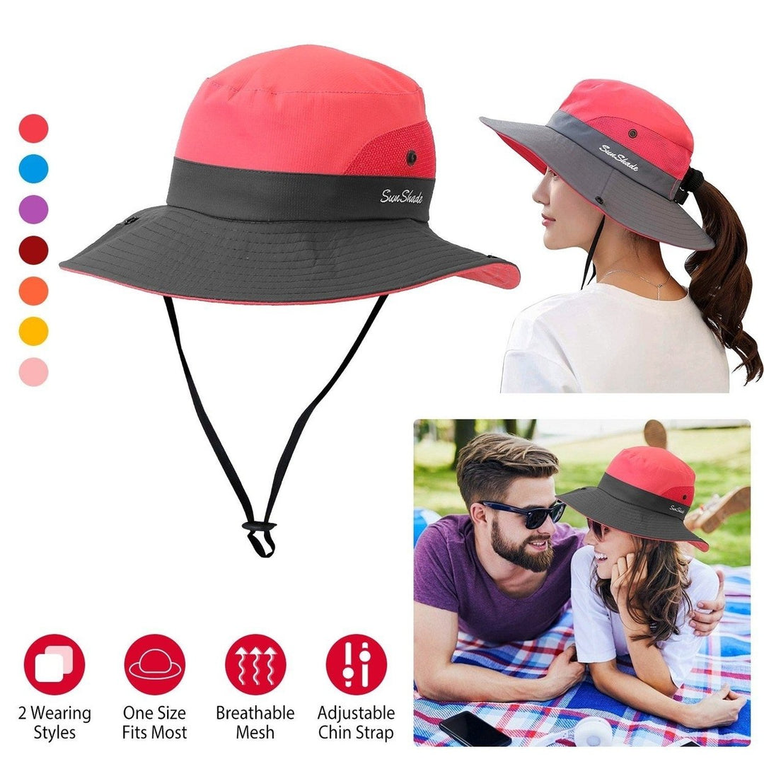 Women Summer Sun Bucket Hats Foldable Image 11