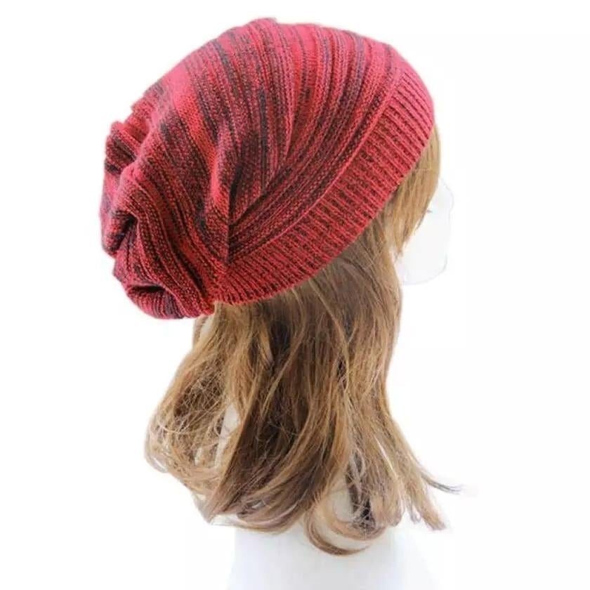 Women Winter Baggy Beanie Oversized Knitted Crochet Ski Hat Slouch Cap Image 4