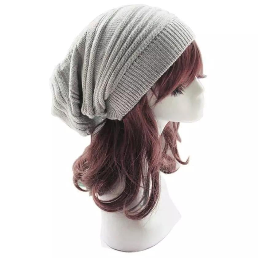 Women Winter Baggy Beanie Oversized Knitted Crochet Ski Hat Slouch Cap Image 4