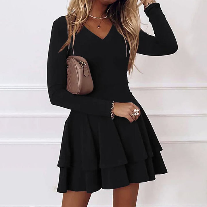 Womens A Line Dress Short Mini Dress Image 1