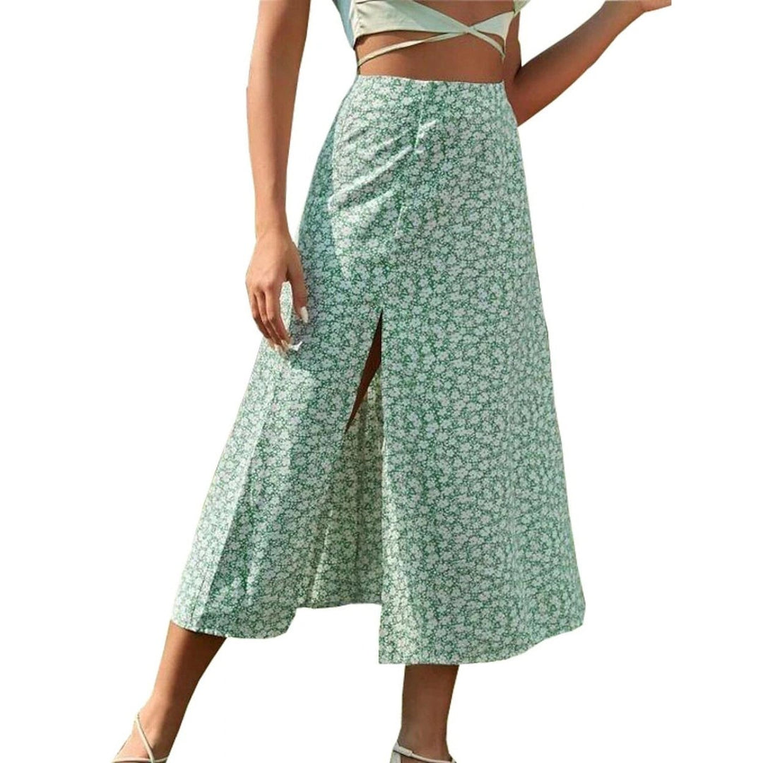 Womens A Line Long Skirt Image 2