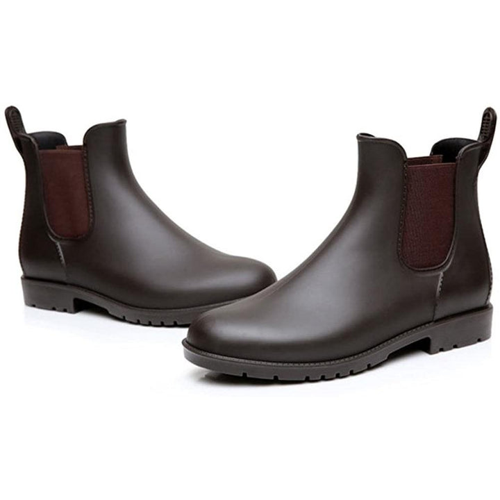 Womens Ankle Rain Boots Waterproof Chelsea Boots Image 2