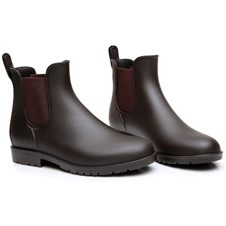 Womens Ankle Rain Boots Waterproof Chelsea Boots Image 3