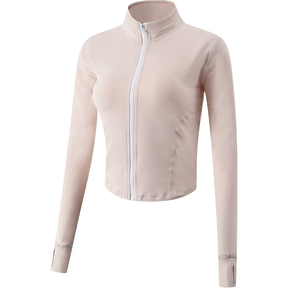 Womens Athletic Full Zip Lightweight Workout Jacket Image 2