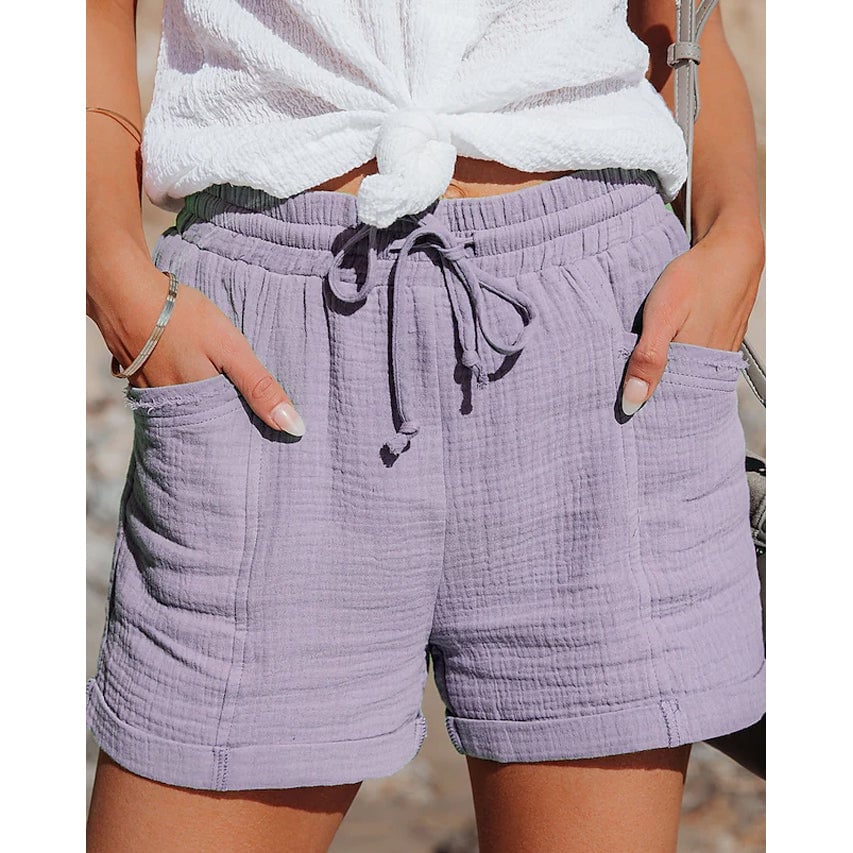 Womens Basic Casual Sports Shorts Image 4