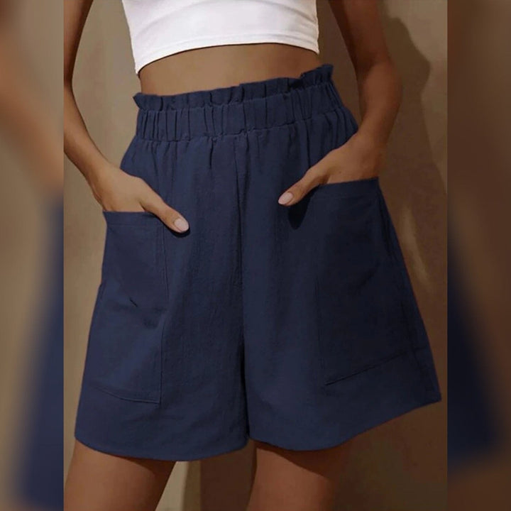 Womens Basic Essential Casual/Sporty Wide Leg Bermuda Shorts Image 4