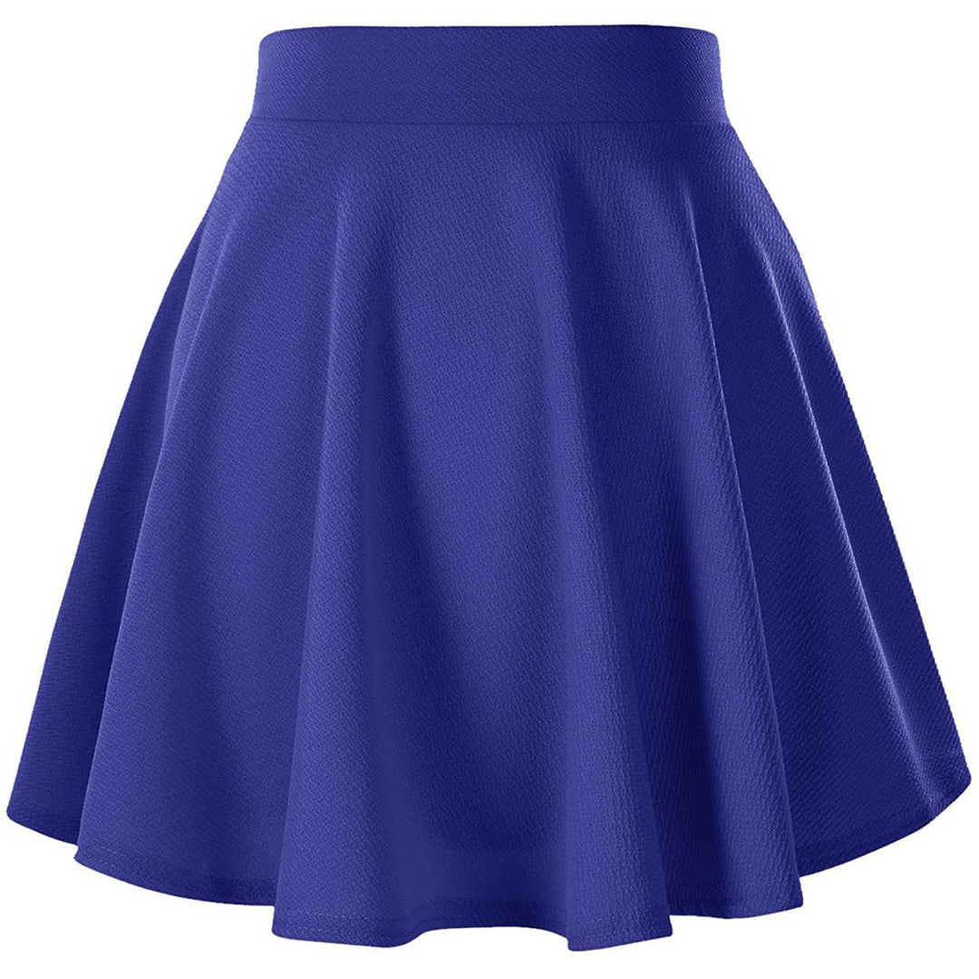 Womens Basic Versatile Flared Mini Skater Skirt Image 4