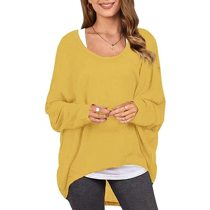 Womens Batwing Sleeve Loose Top Image 2