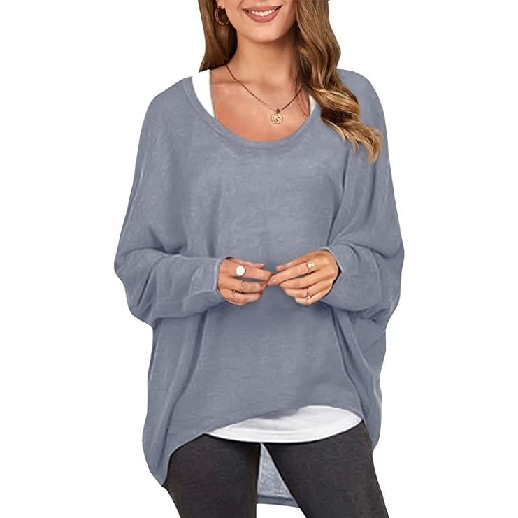 Womens Batwing Sleeve Loose Top Image 3