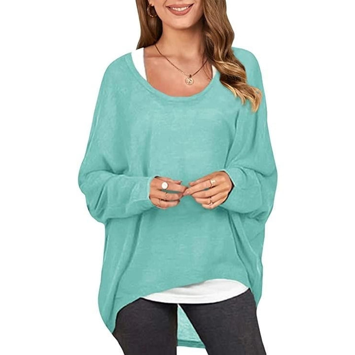 Womens Batwing Sleeve Loose Top Image 4