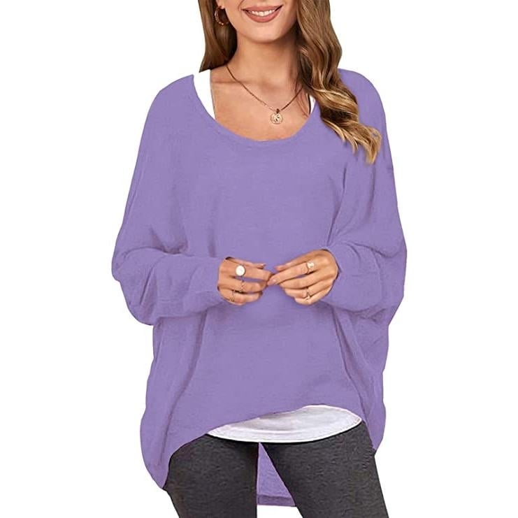 Womens Batwing Sleeve Loose Top Image 6