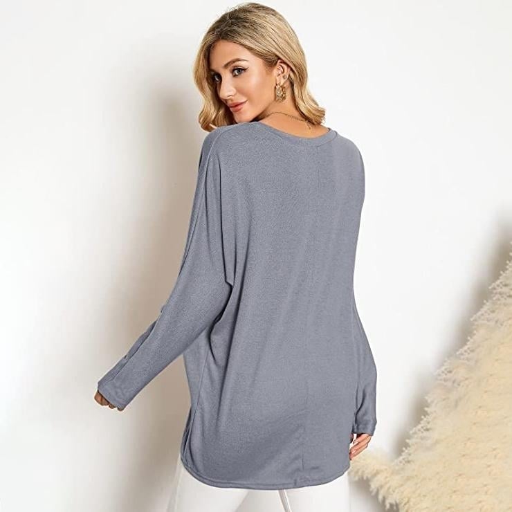 Womens Batwing Sleeve Loose Top Image 10