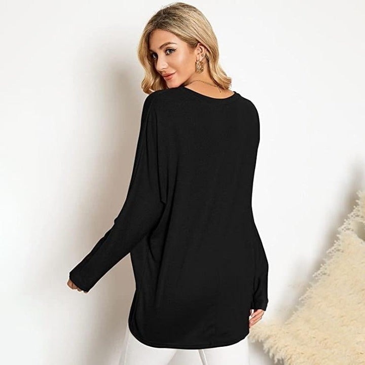 Womens Batwing Sleeve Loose Top Image 12