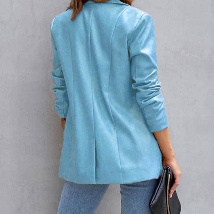 Womens Blazer Warm Breathable Outdoor Office Street Pocket Single Breasted Turndown Image 10