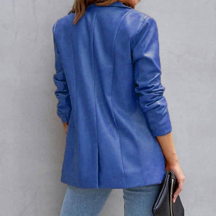 Womens Blazer Warm Breathable Outdoor Office Street Pocket Single Breasted Turndown Image 12