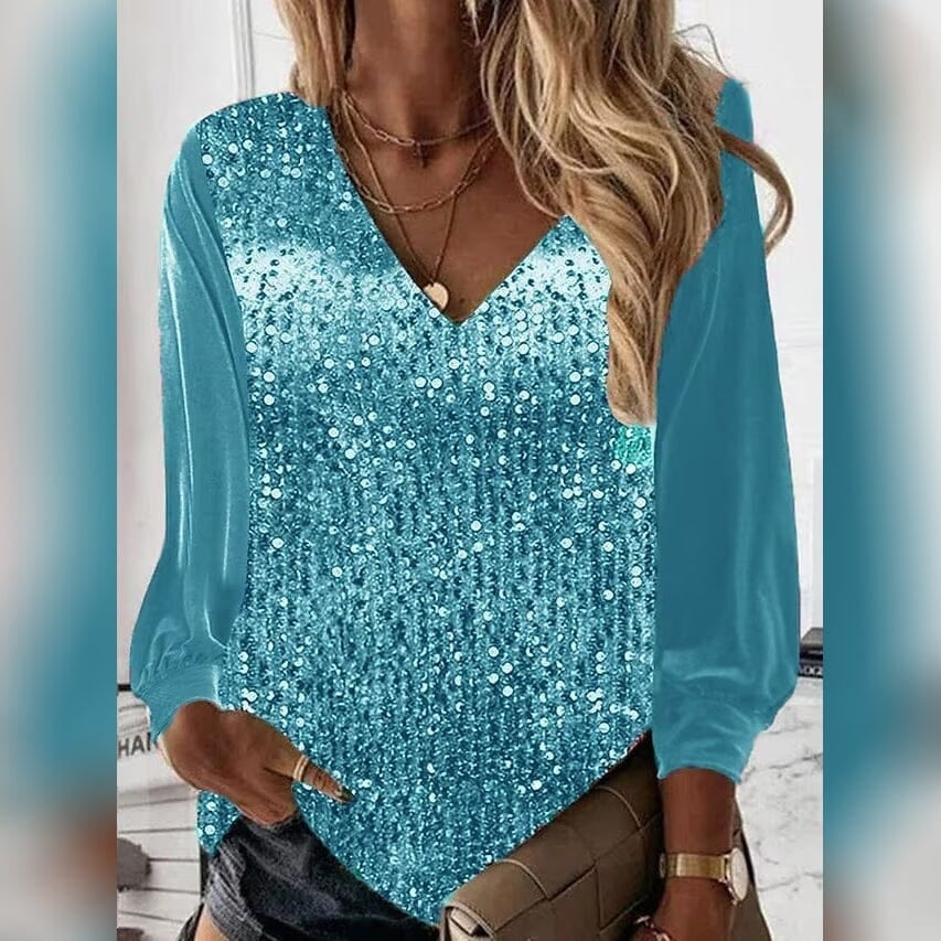 Womens Blouse Shirt Long Sleeve Image 4