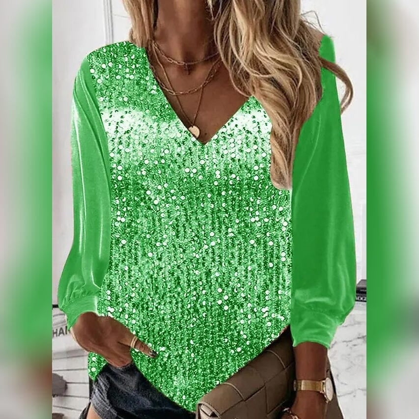 Womens Blouse Shirt Long Sleeve Image 4