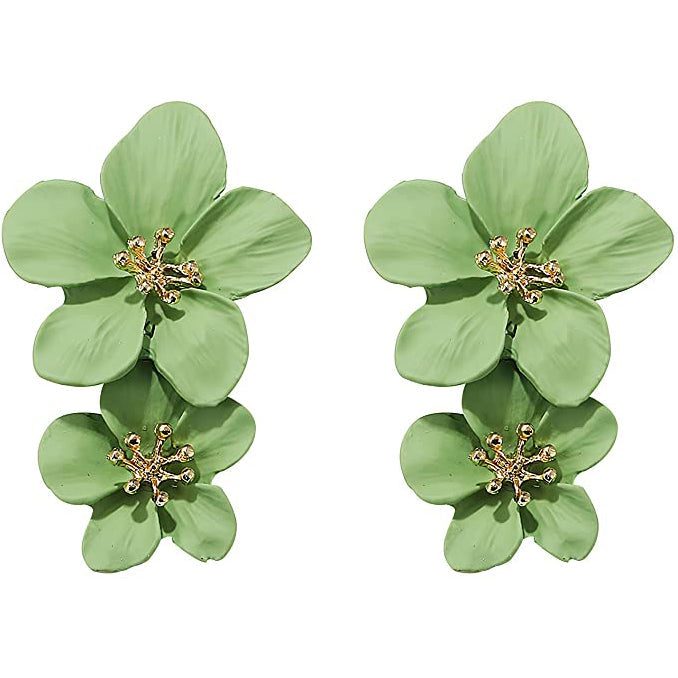 Womens Boho Flower Shaped Daisy Stud Earrings Image 4