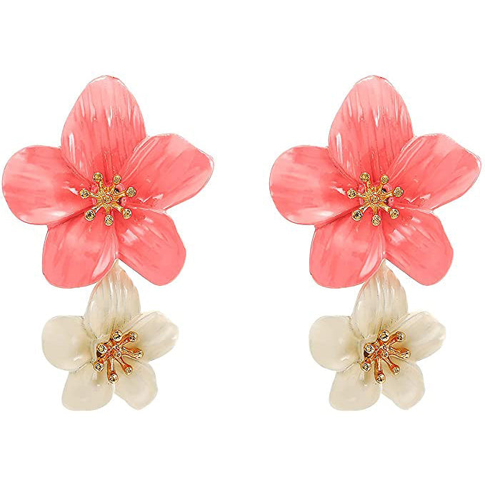 Womens Boho Flower Shaped Daisy Stud Earrings Image 7