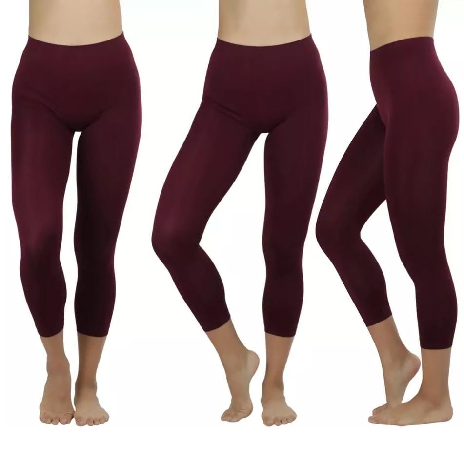 Womens Capri Seamless Lightweight Stretch Leggings Image 6