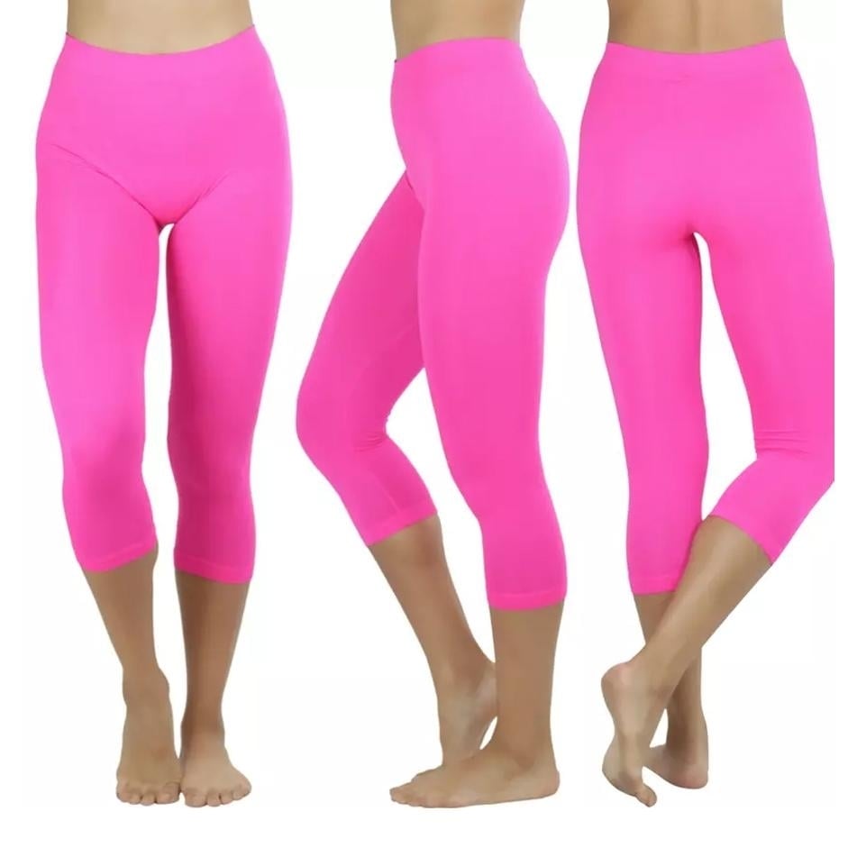 Womens Capri Seamless Lightweight Stretch Leggings Image 9