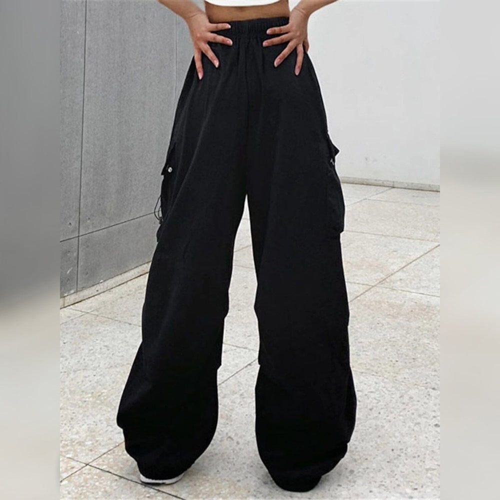 Womens Cargo Baggy Pants High Waist Image 2