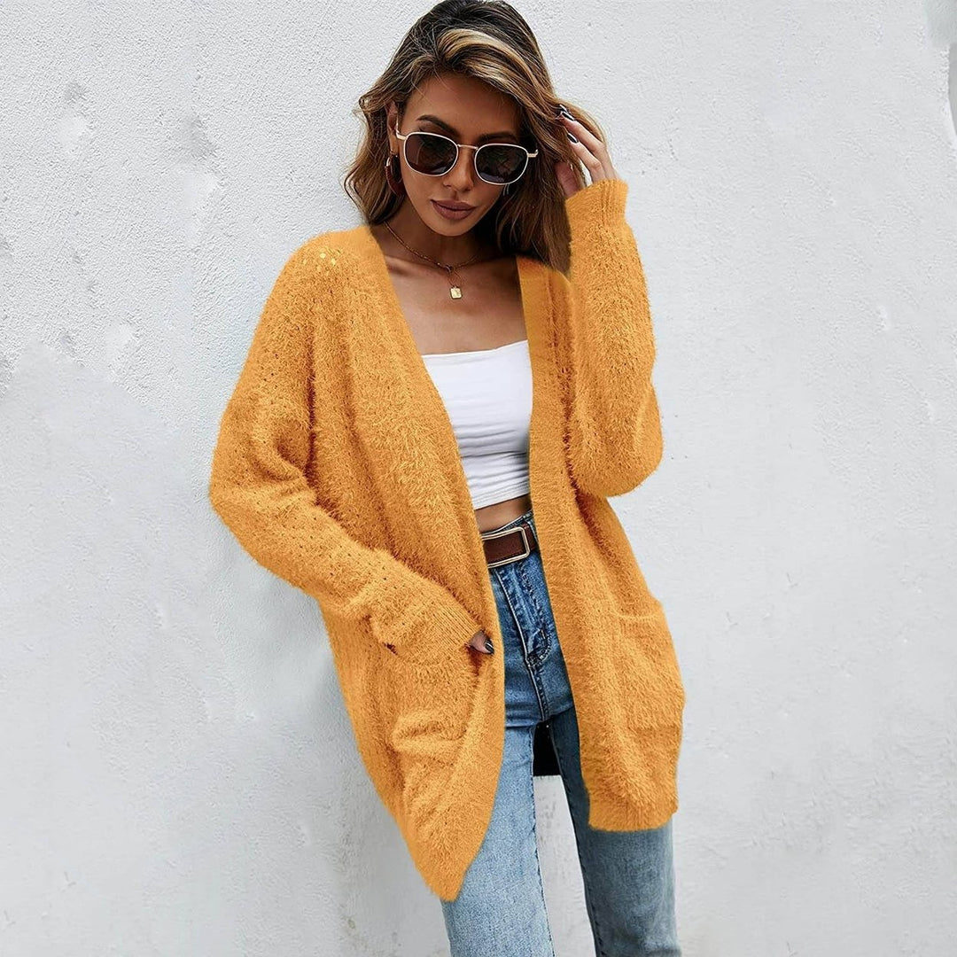 Womens Cardigan Knitted Sweater Jacket Image 4