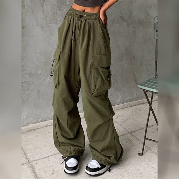 Womens Cargo Baggy Pants High Waist Image 4