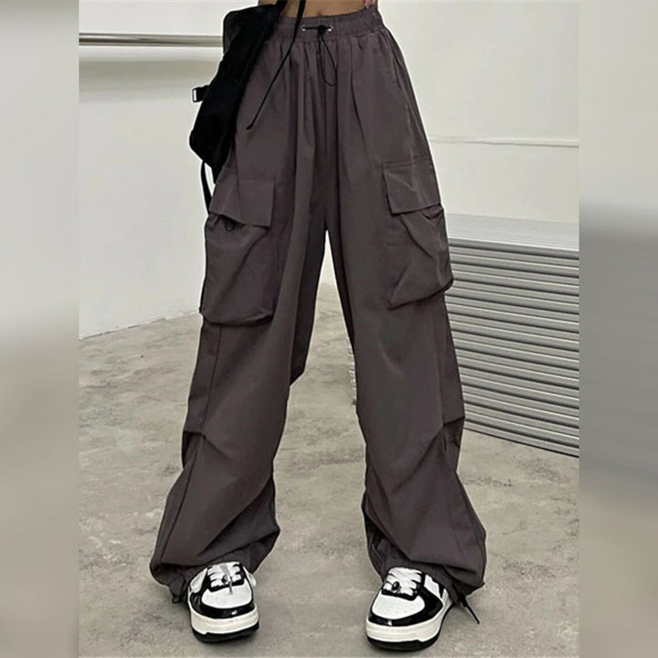 Womens Cargo Baggy Pants High Waist Image 4