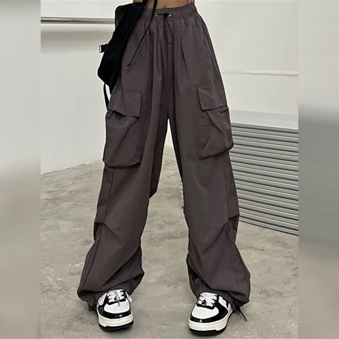 Womens Cargo Baggy Pants High Waist Image 1