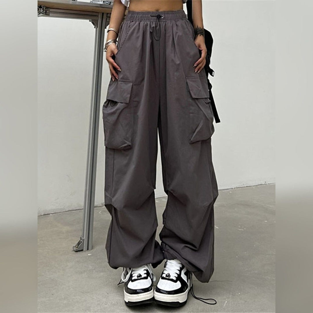 Womens Cargo Baggy Pants High Waist Image 6