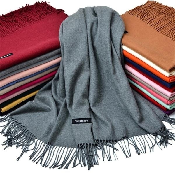 Womens Cashmere Wool Scarf Image 1