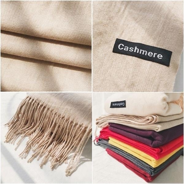 Womens Cashmere Wool Scarf Image 9