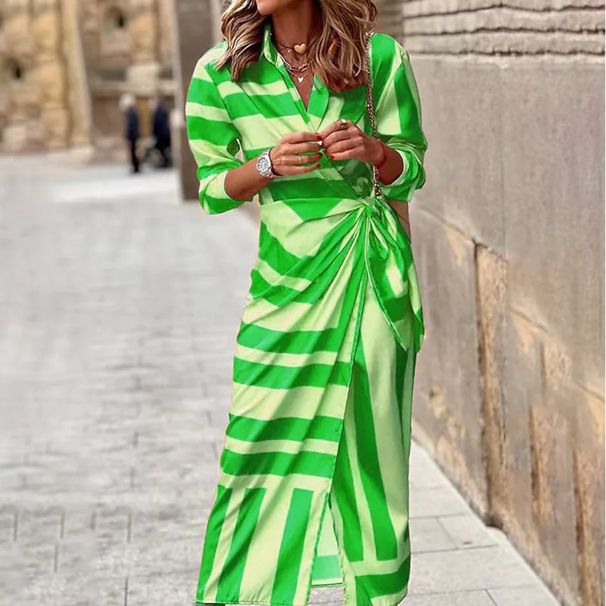 Womens Casual Boho Long Shirt Dress Image 3