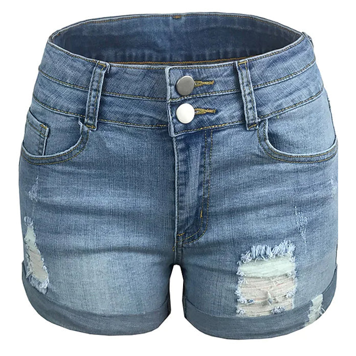 Womens Casual Fashion Jeans Denim Shorts Image 2