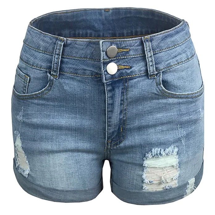 Womens Casual Fashion Jeans Denim Shorts Image 1