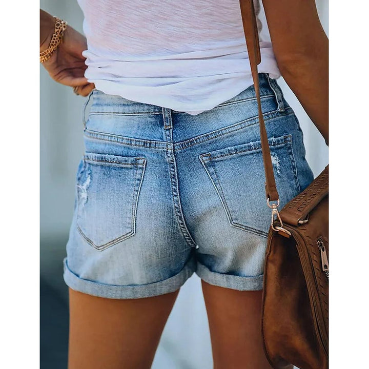 Womens Casual Fashion Jeans Denim Shorts Image 6