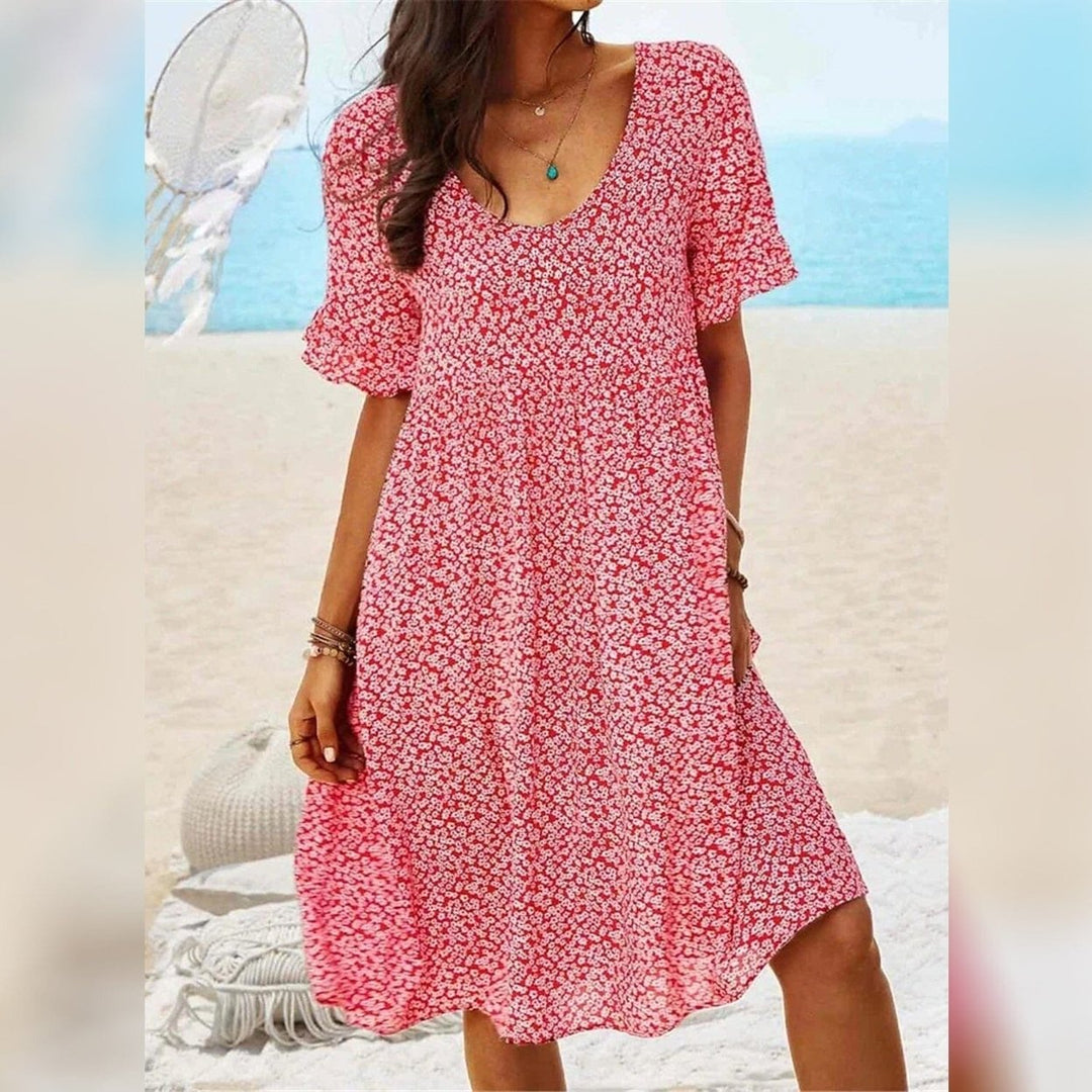 Womens Casual Floral Dress Image 4