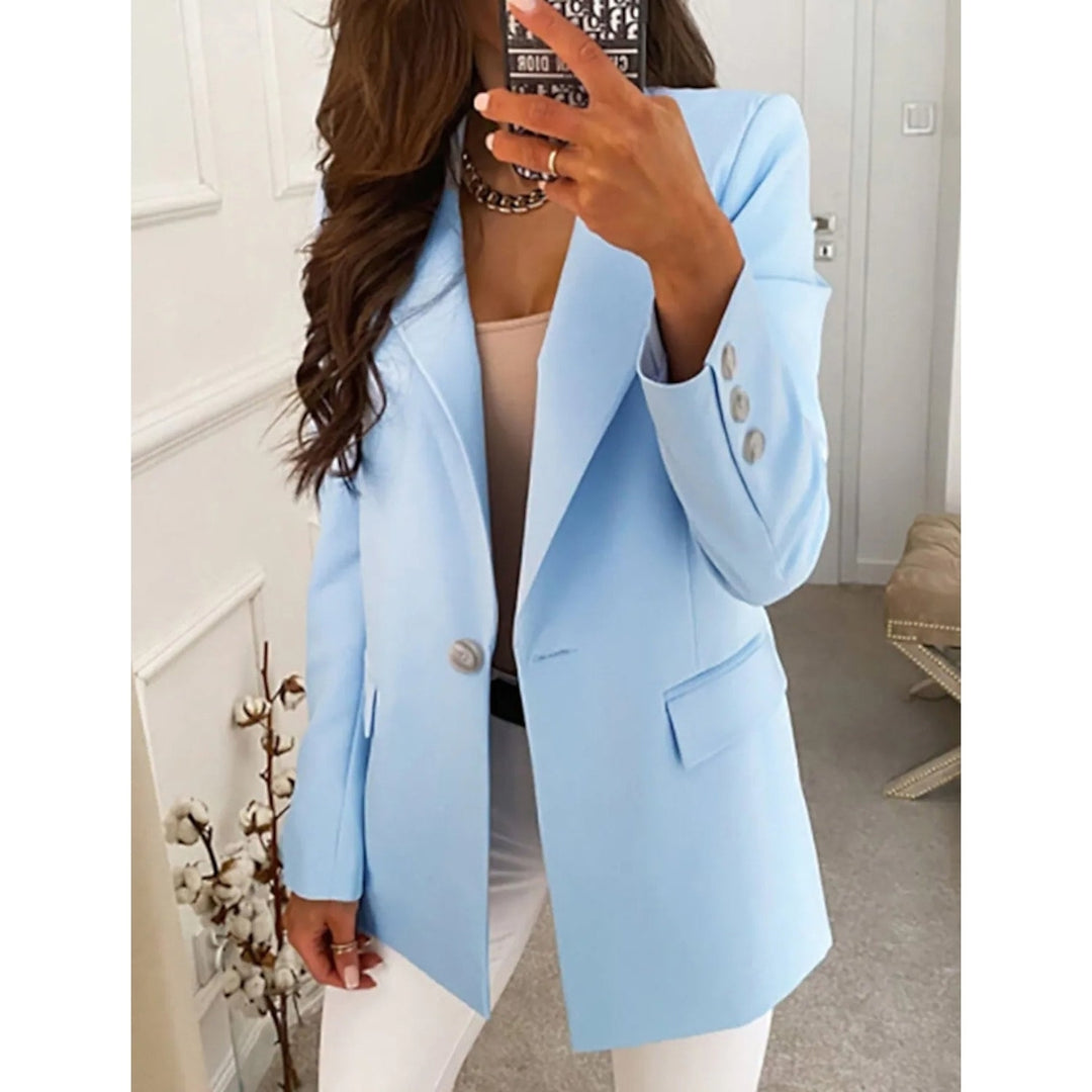 Womens Casual Long Sleeve Blazer Image 1